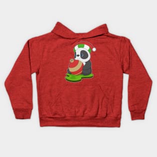 Panda Christmas Christmas bell Kids Hoodie